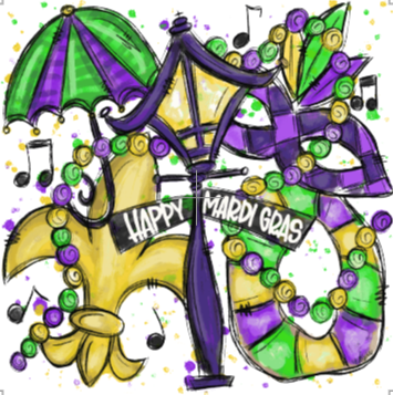 Mardi Gras Street Light