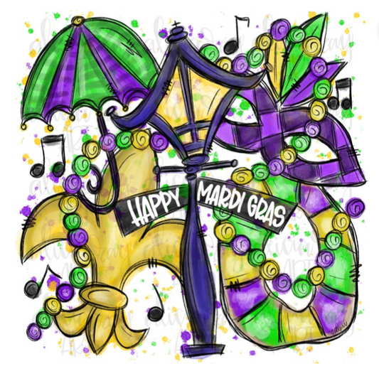 Mardi Gras Tumbler